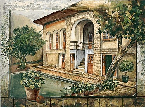 نخ و نقشه تابلو فرش طرح H2-11