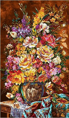 نخ و نقشه تابلو فرش طرح    (کد A24-077) گل و گلدان