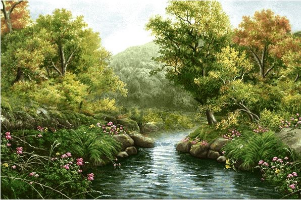 نخ و نقشه تابلو فرش طرح منظره (کد H6-212) طبیعت