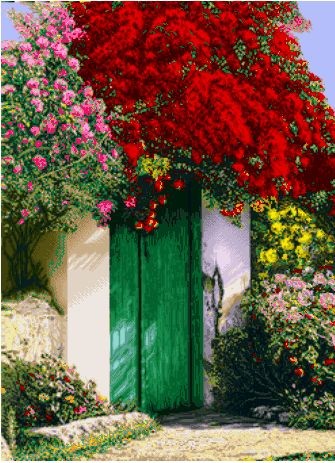 نخ و نقشه تابلو فرش طرح منظره (کد H6-384) طبیعت