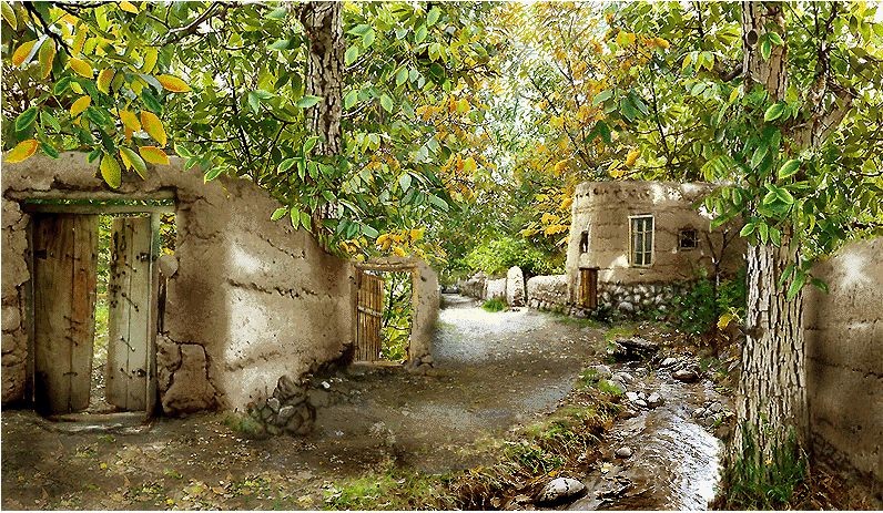 نخ و نقشه تابلو فرش طرح منظره (کد H6-396) طبیعت