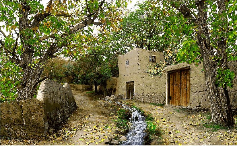 نخ و نقشه تابلو فرش طرح منظره (کد H6-502) طبیعت