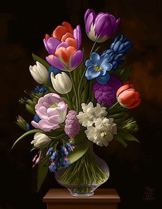 نخ و نقشه تابلو فرش طرح  گل و گلدان
