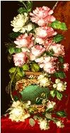 نخ و نقشه تابلو فرش طرح    (کد A17-722) گل وگلدان